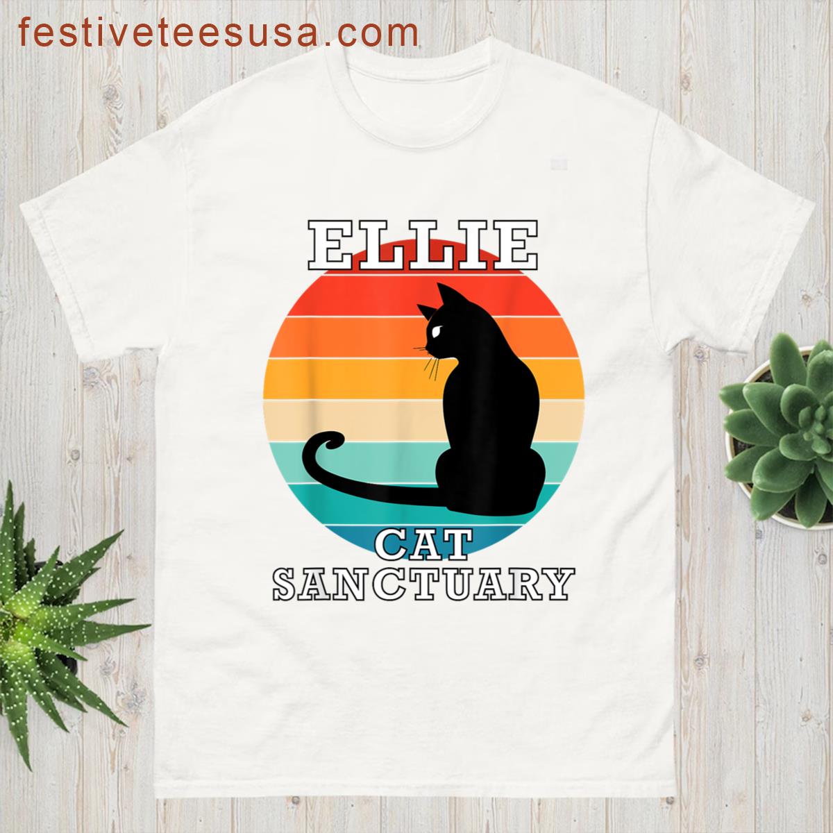 Ellie Cat Sanctuary Group Family Reunion Name T-shirt