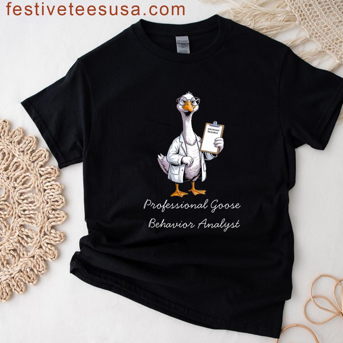 Funny Cartoon Animal And Birds Goose Lover Men Women T-shirt