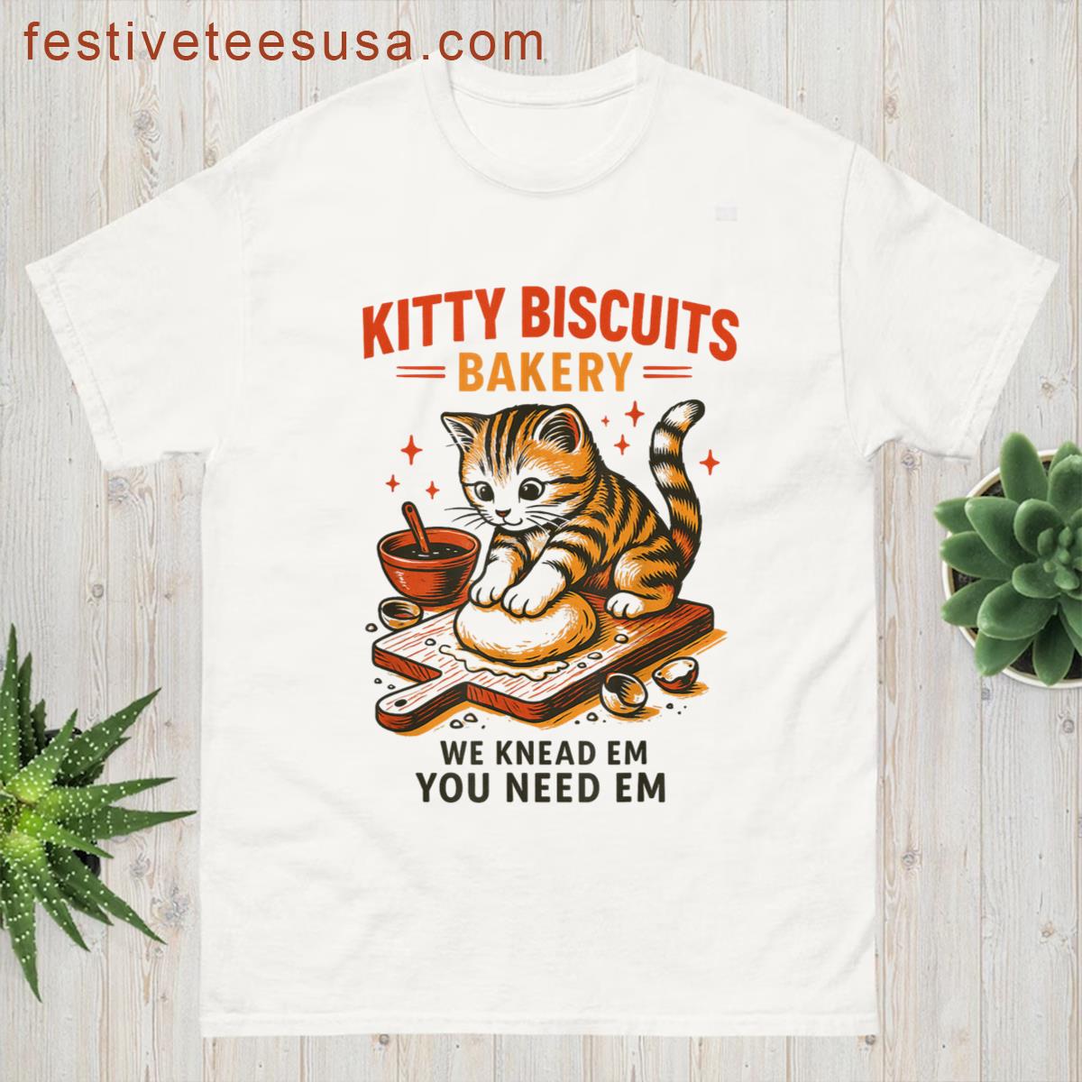 Funny Kitty Biscuits Bakery T-shirt