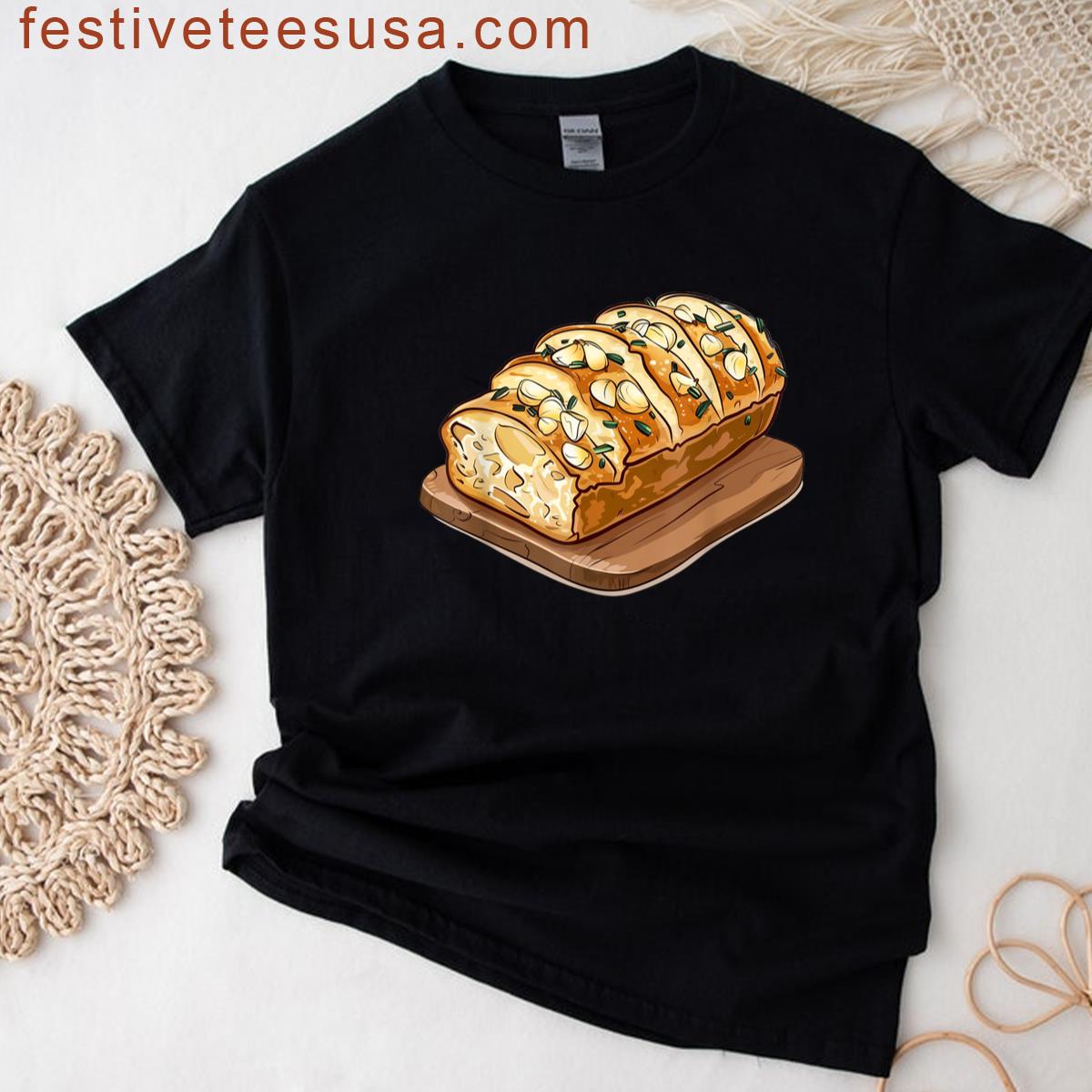 Garlic Bread Cartoon T-shirt