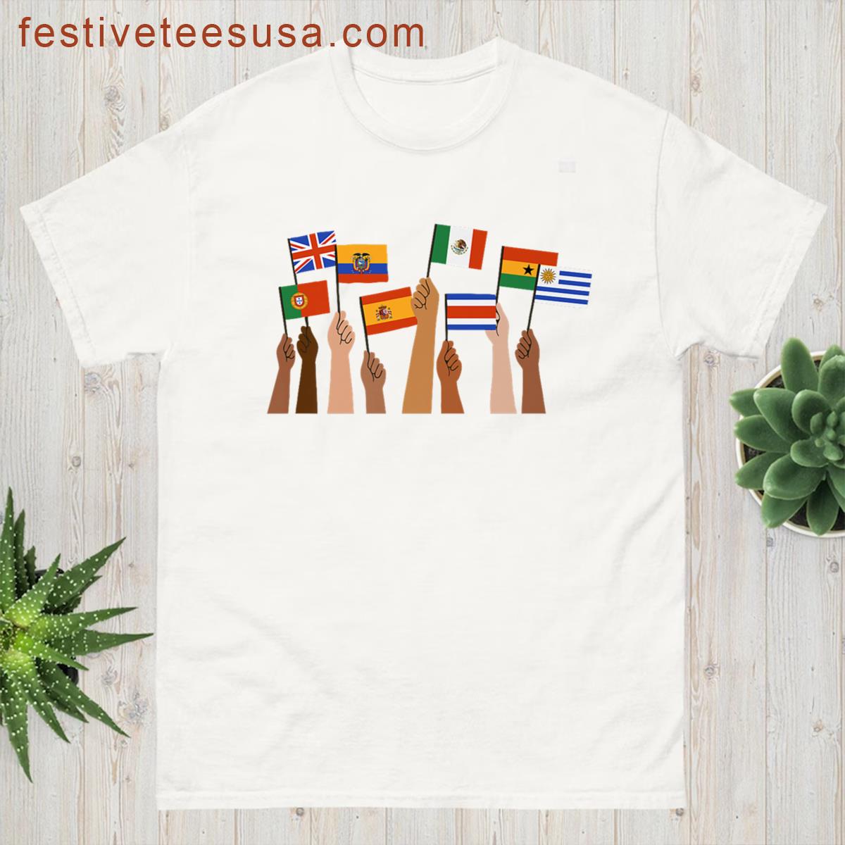 Hands With Flags Premium T-shirt