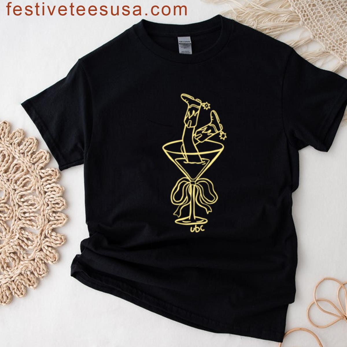 Pastel Yellow Upside Down Cowboy Boots And Coquette Trendy Cocktail – University Of British Columbia T-shirt