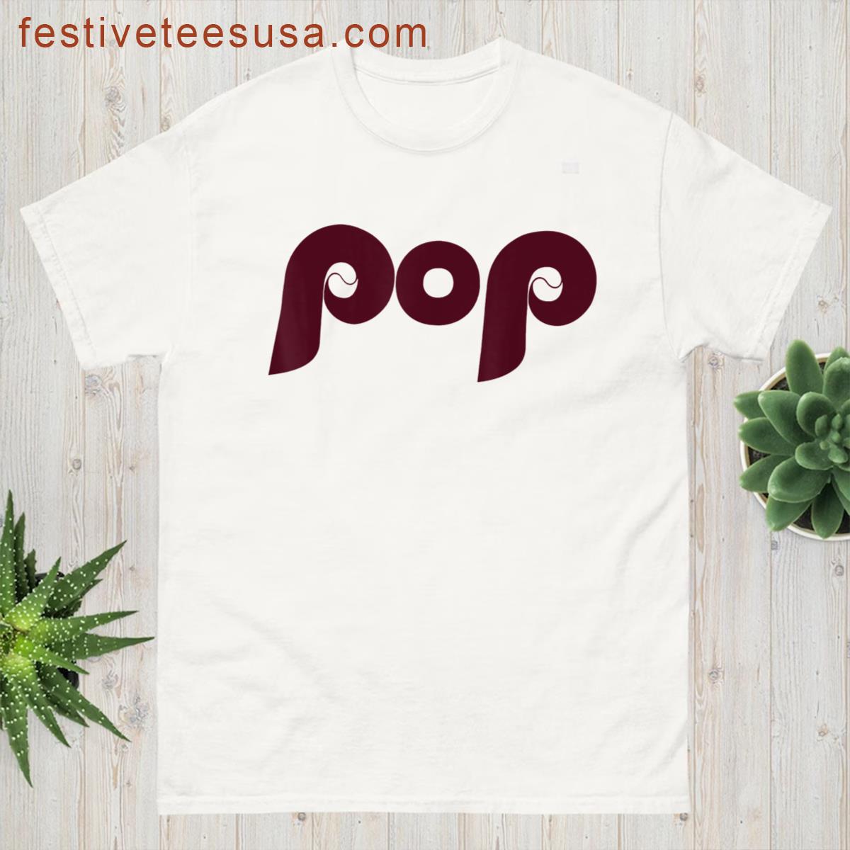 Philly Pop Dad Grandpa Funny Father Day Family Matching T-shirt
