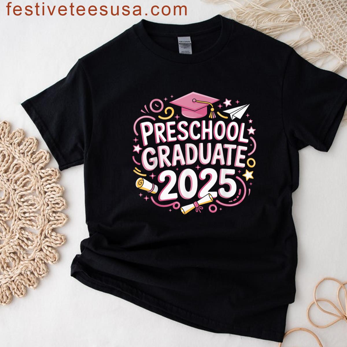 Preschool Graduation 2025 Pre-k Graduate Kids Boys Girls T-shirt
