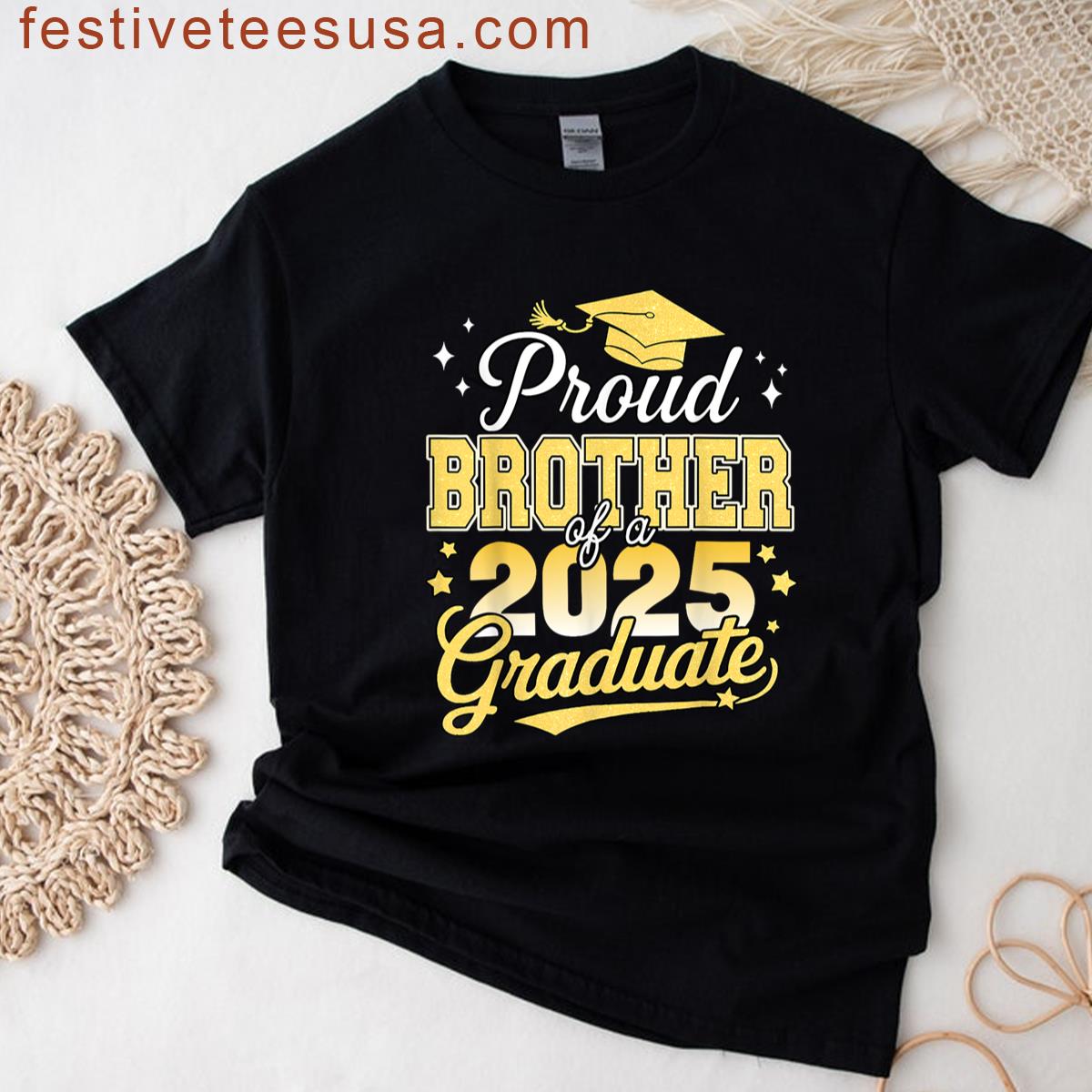 Proud Brother Of A 2025 Graduate Senior Graduation Family T-shirt