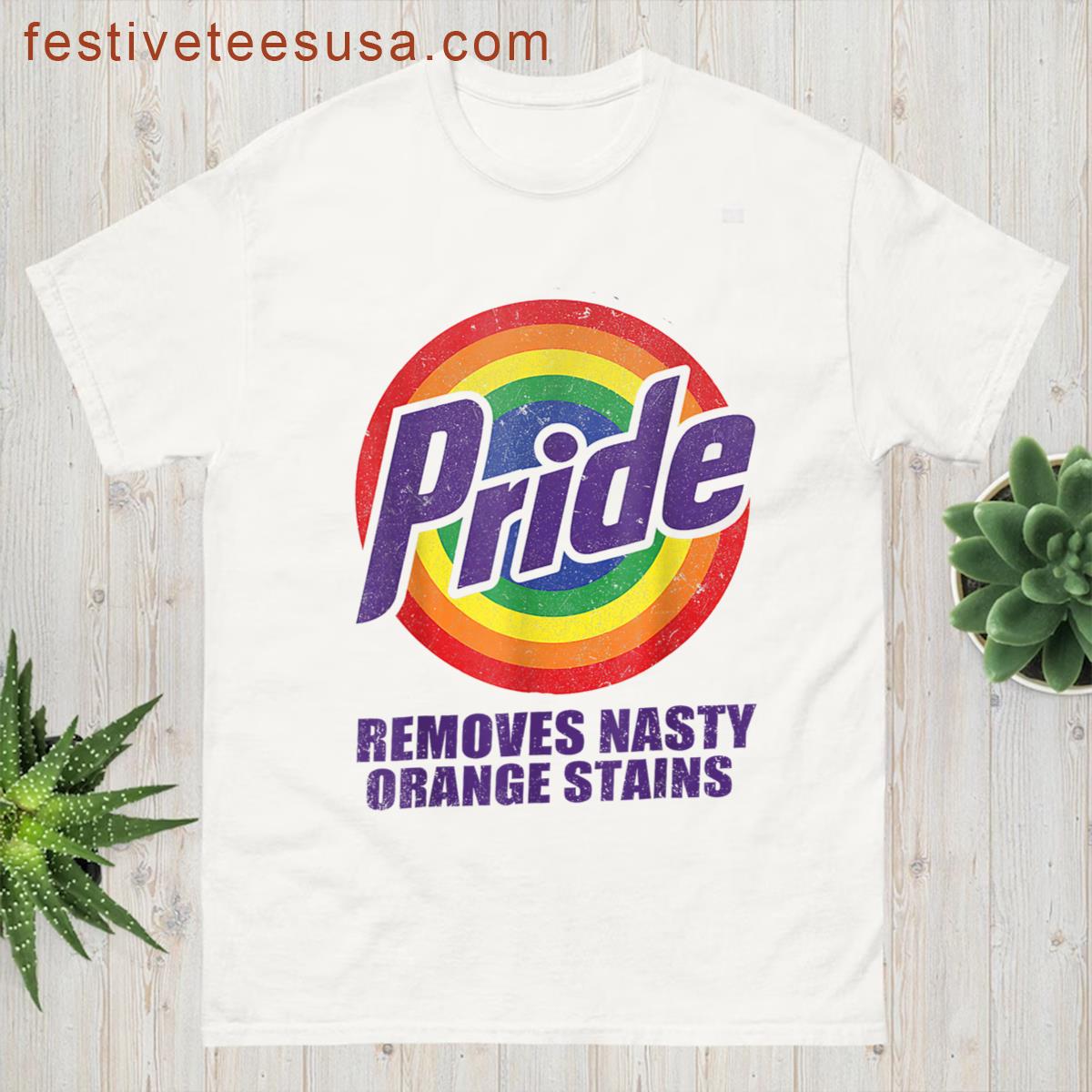 Remove Stubborn Orange Stains Pride Month Lgbtq Vintage T-shirt