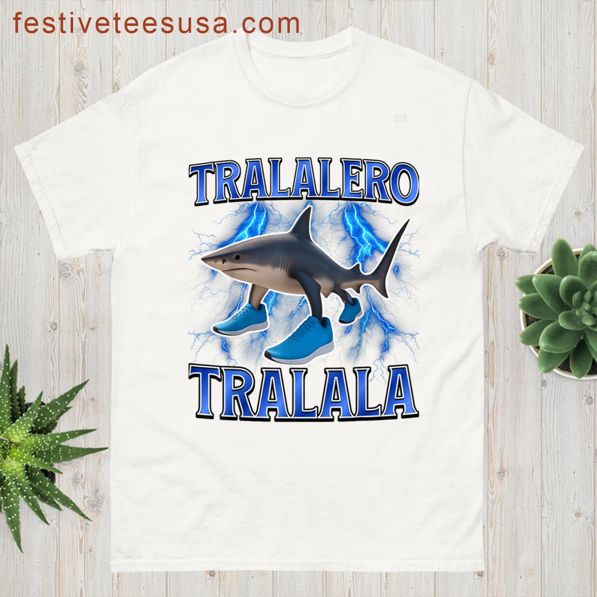 Tralalero Tralala Funny Italian Brainrot Meme Boys Kids T-shirt